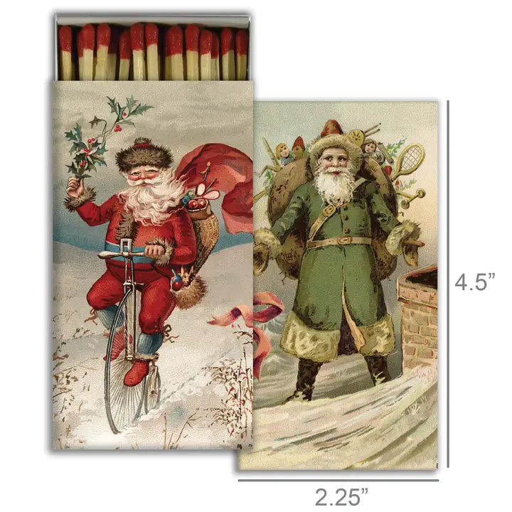 Santa Clause Matches with dimensions added