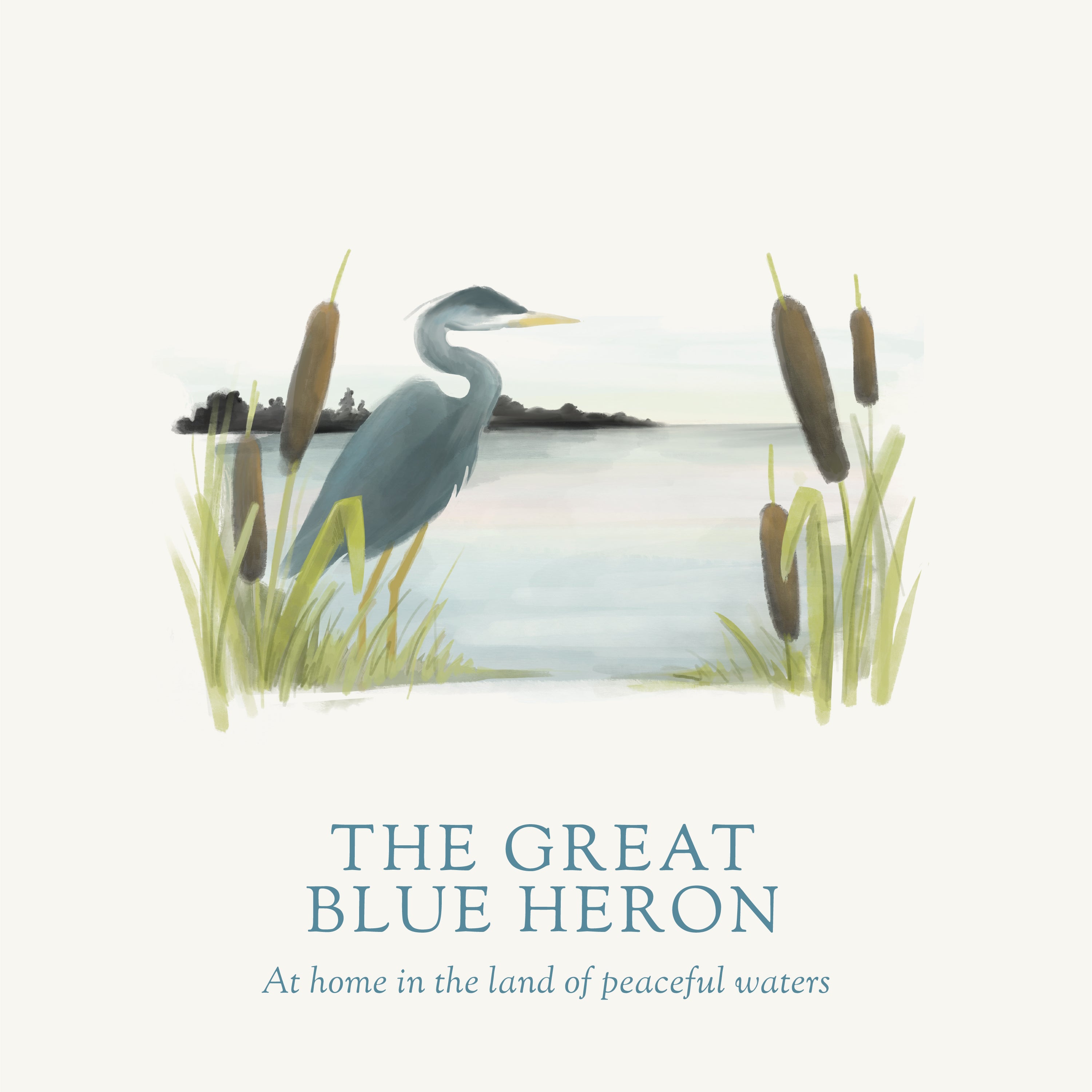 The Great Blue Heron, Marsh Grass, Salt Water, Driftwood, driftwood scent, salt air candle, blue heron, blue heron candle, Scented candle, coconut soy wax, coastal candle, eastern shore, Chesapeake Bay, luxury candle, hand-poured, Maryland, Virginia