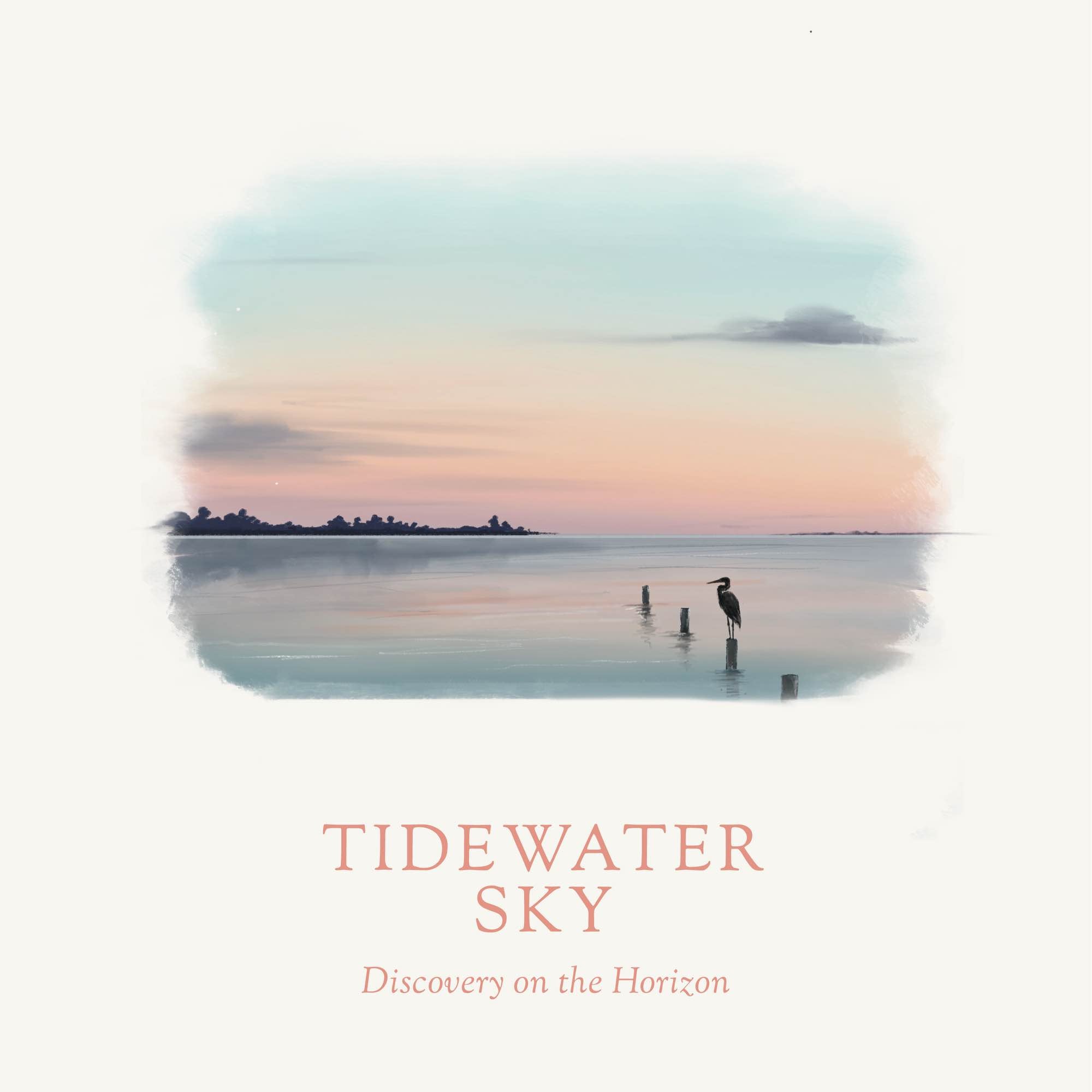 Tidewater Sky, Tidewater, dewy air, sea salt, cedar wood scent, on the dock, waterview, ozone scent, watery scent, Scented candle, coconut soy wax, coastal candle, eastern shore, Chesapeake Bay, luxury candle, hand-poured, Maryland, Virginia