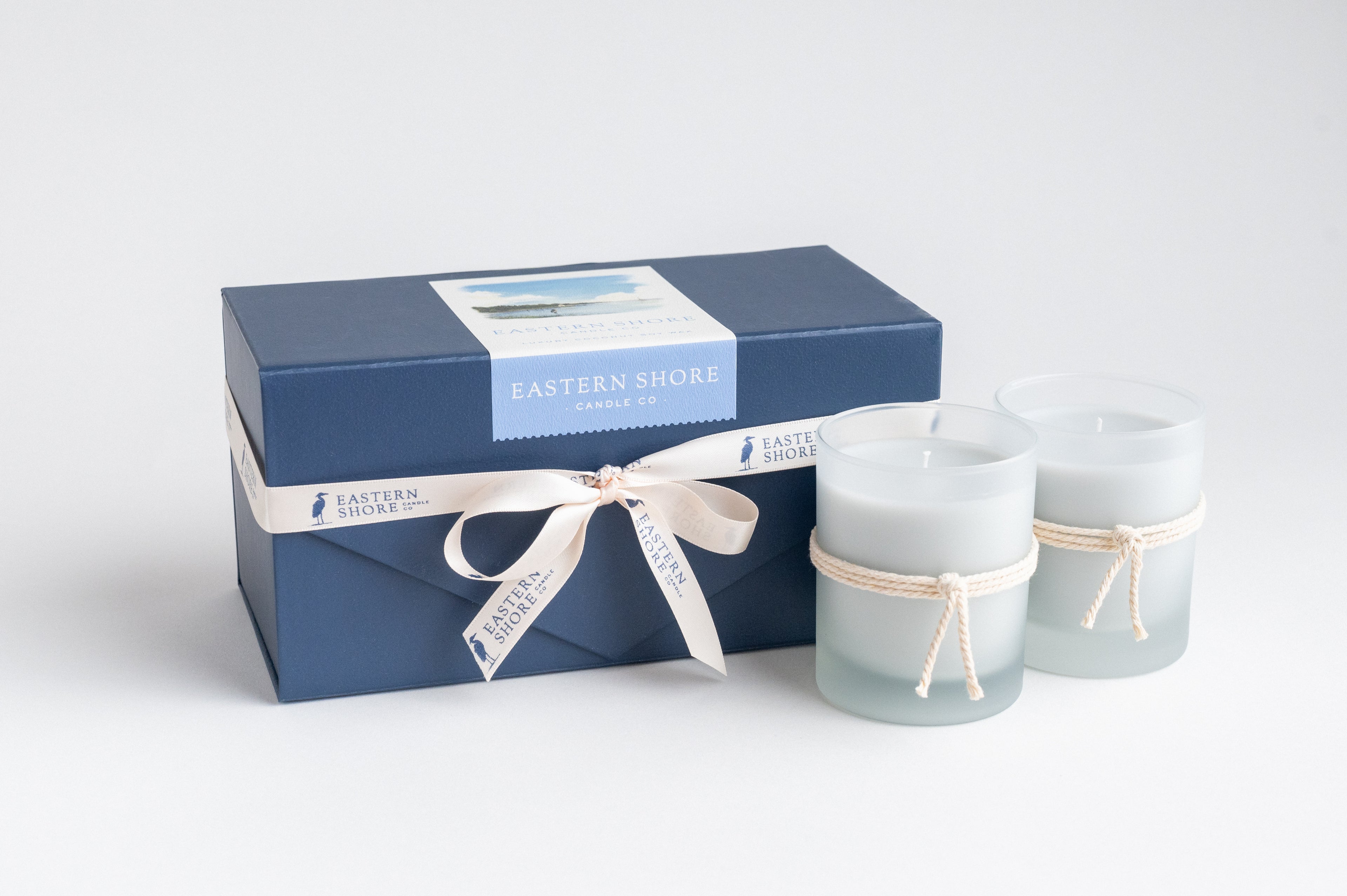 Heron gift set, eastern shore gift set, eastern shore candle gift set, floral scent, holiday gift set, Scented candle, coconut soy wax, coastal candle, eastern shore, Chesapeake Bay, luxury candle, hand-poured, Maryland, Virginia
