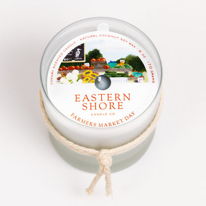 Scented candle, coconut soy wax, coastal candle, eastern shore, Chesapeake Bay, luxury candle, hand-poured, Maryland, Virginia, candle gift, coastal gift, Farmers Market Day, Farmer’s Market, Farmers Market, Farm, Tomato scent, Tomato leaf, tomato leaf scent, herbal candle, eastern shore farm, fresh herbs